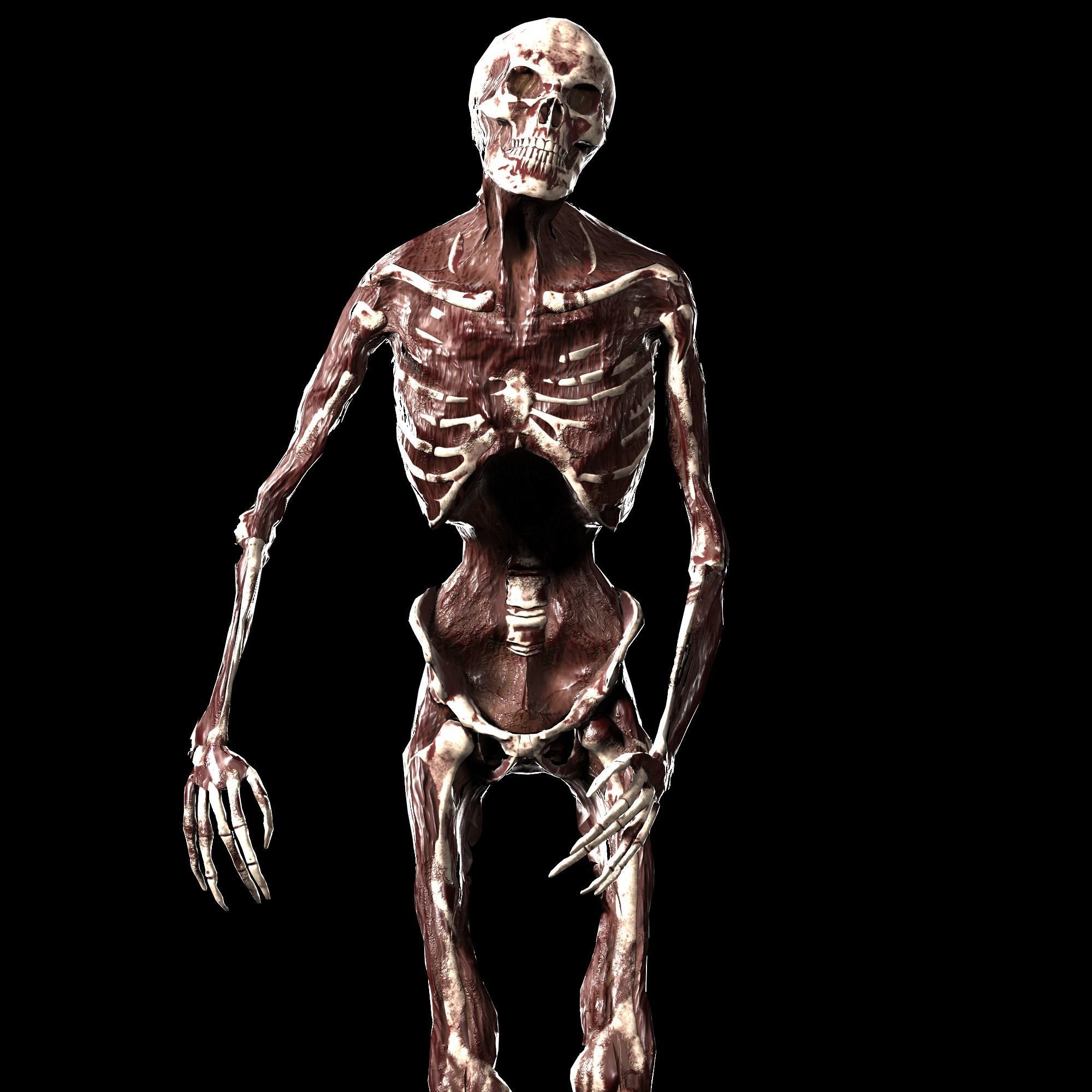 Zombie Rigged Low-poly 3D model_1