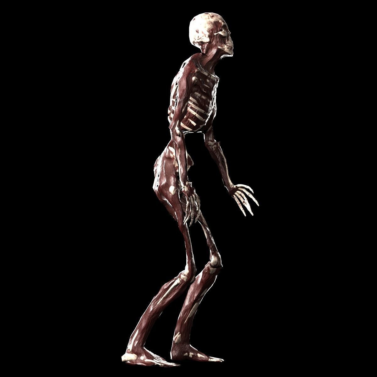 Zombie Rigged Low-poly 3D model_2