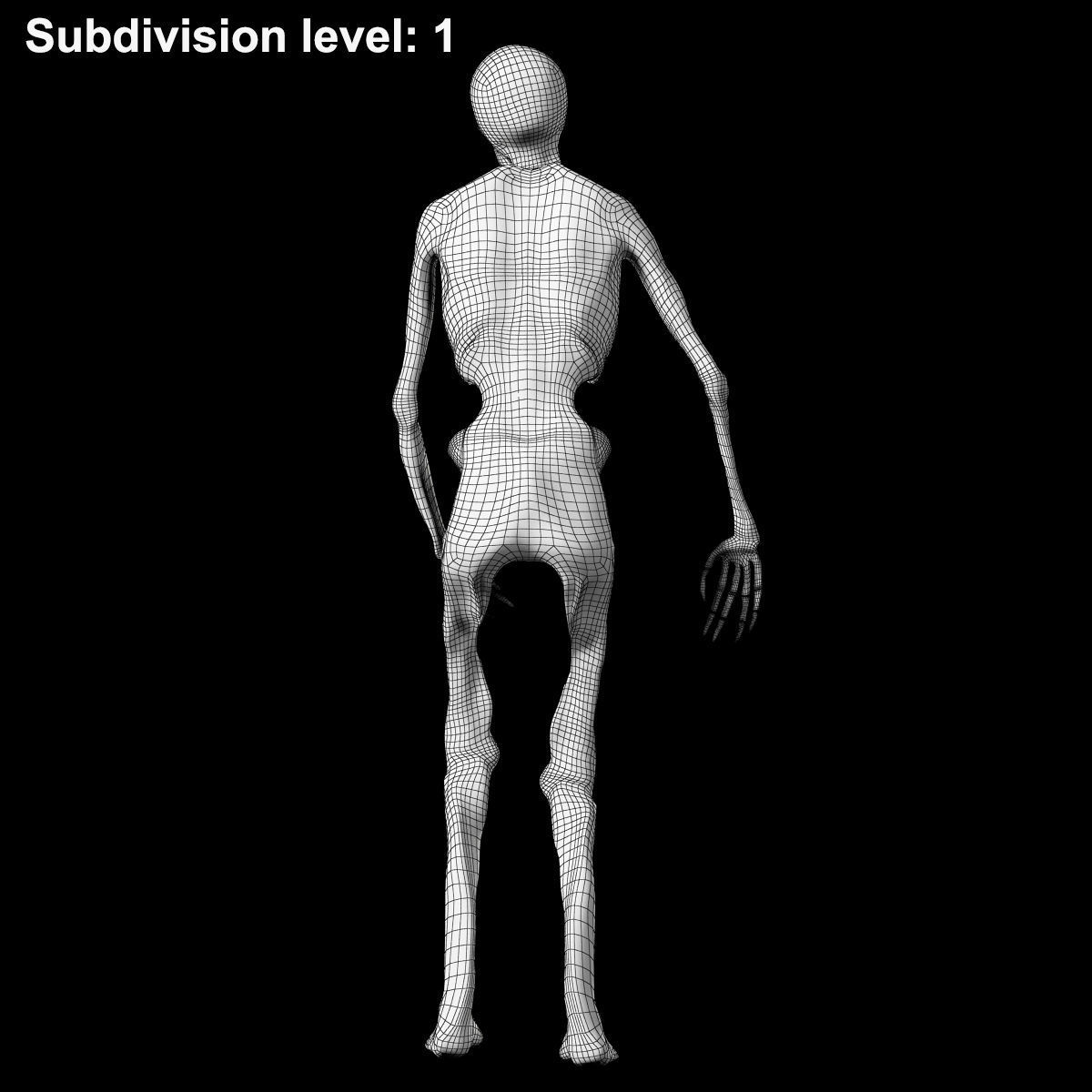 Zombie Rigged Low-poly 3D model_8