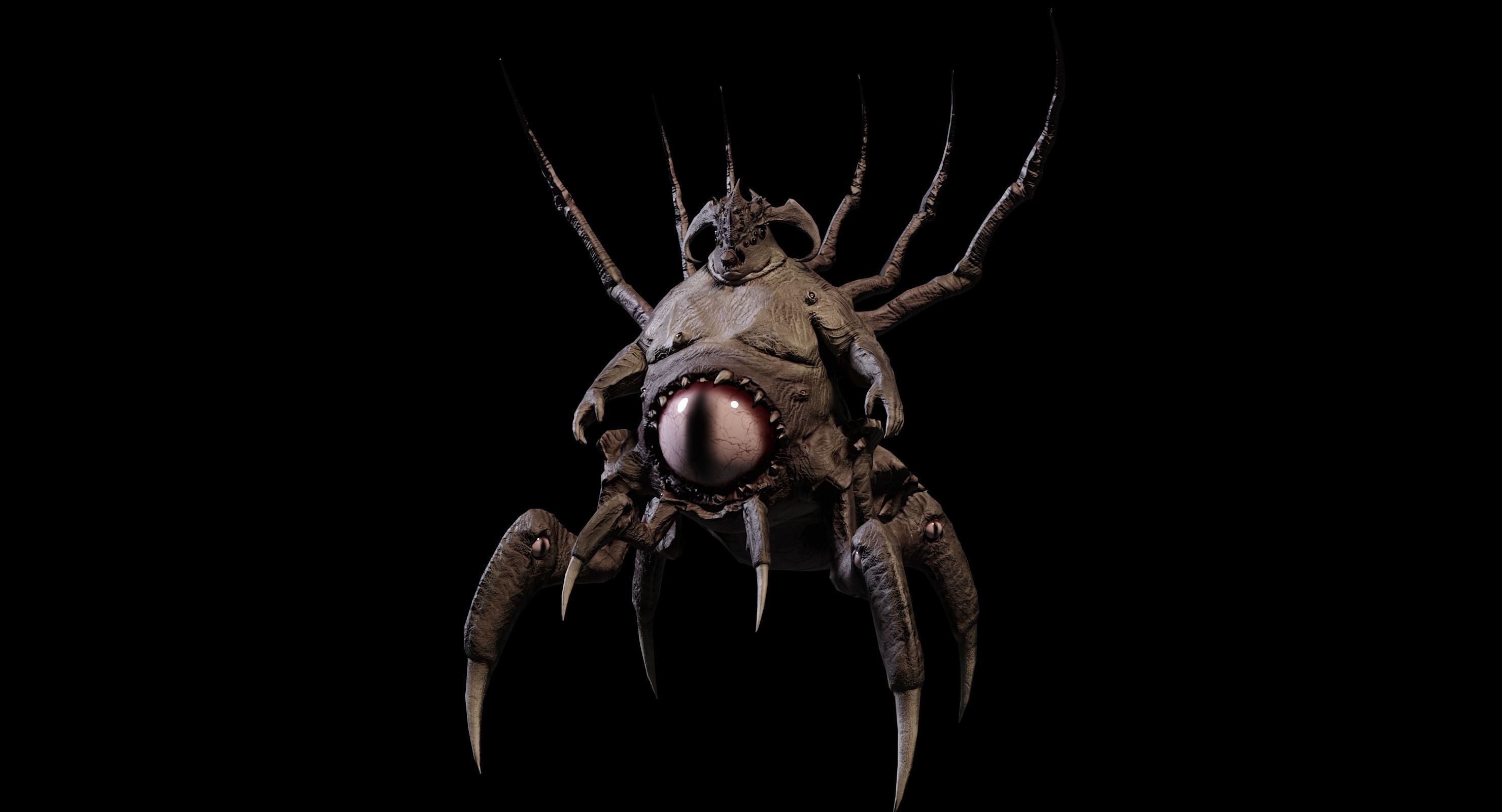 Creature Crawler Low-poly 3D model_1