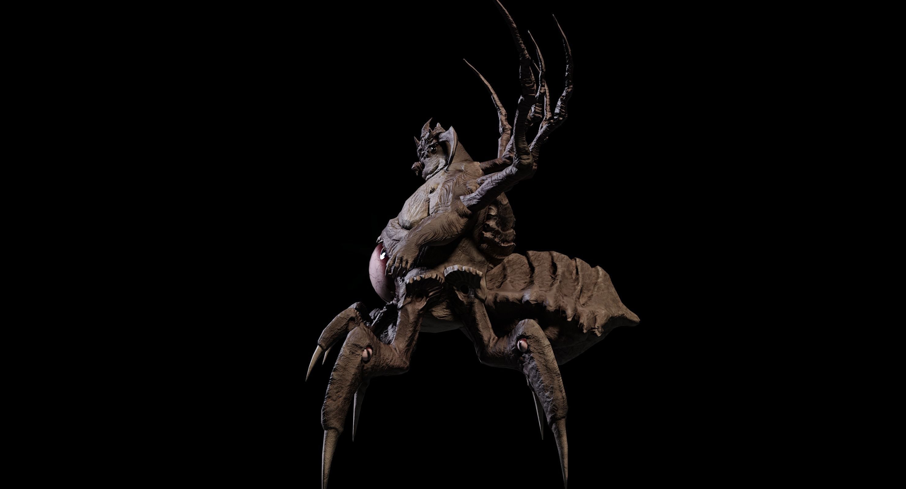 Creature Crawler Low-poly 3D model_2