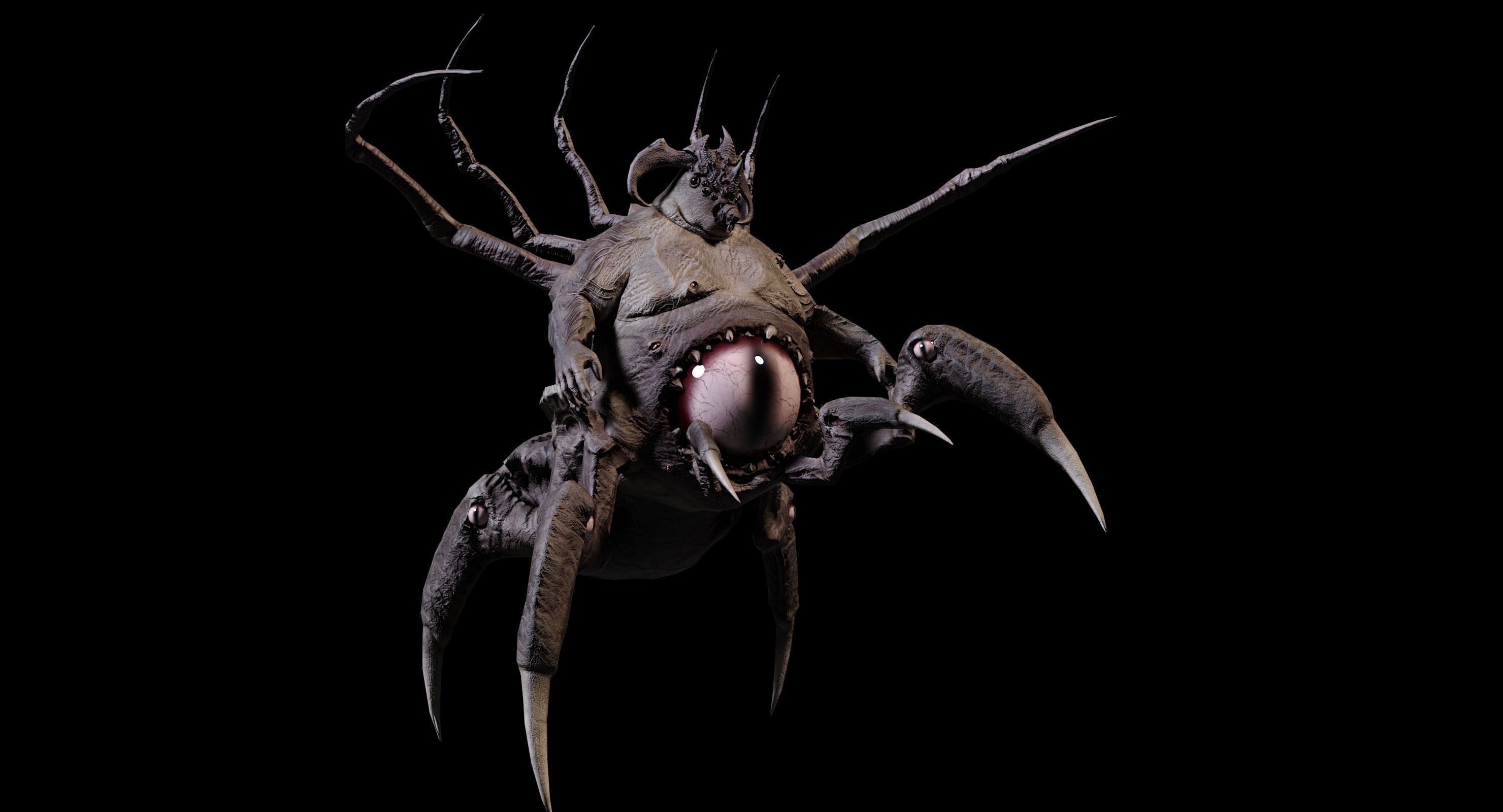 Creature Crawler Low-poly 3D model_6