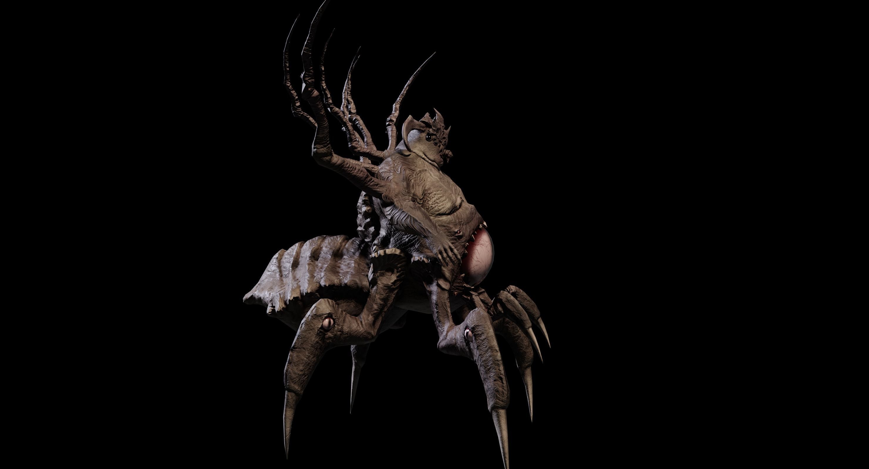 Creature Crawler Low-poly 3D model_4
