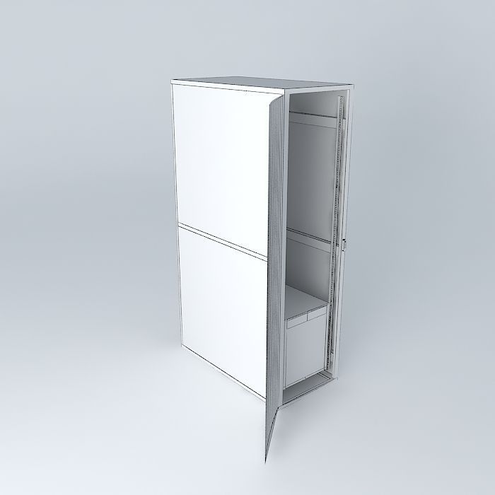 Huawei Cabinet with E9000 Server Hosting Platform Free 3D model_3