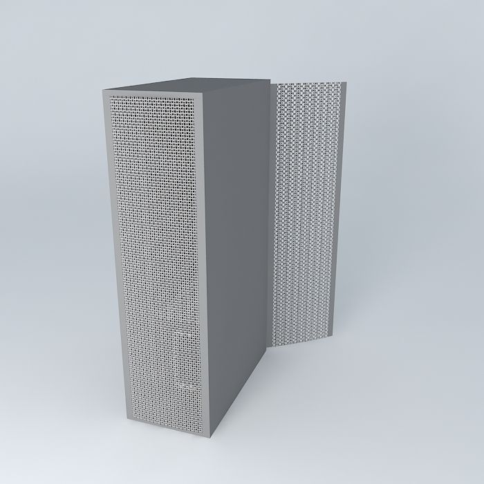 Huawei Cabinet with E9000 Server Hosting Platform Free 3D model_1