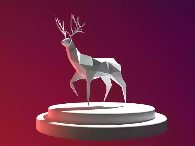 Low Poly Deer Aesthetic
