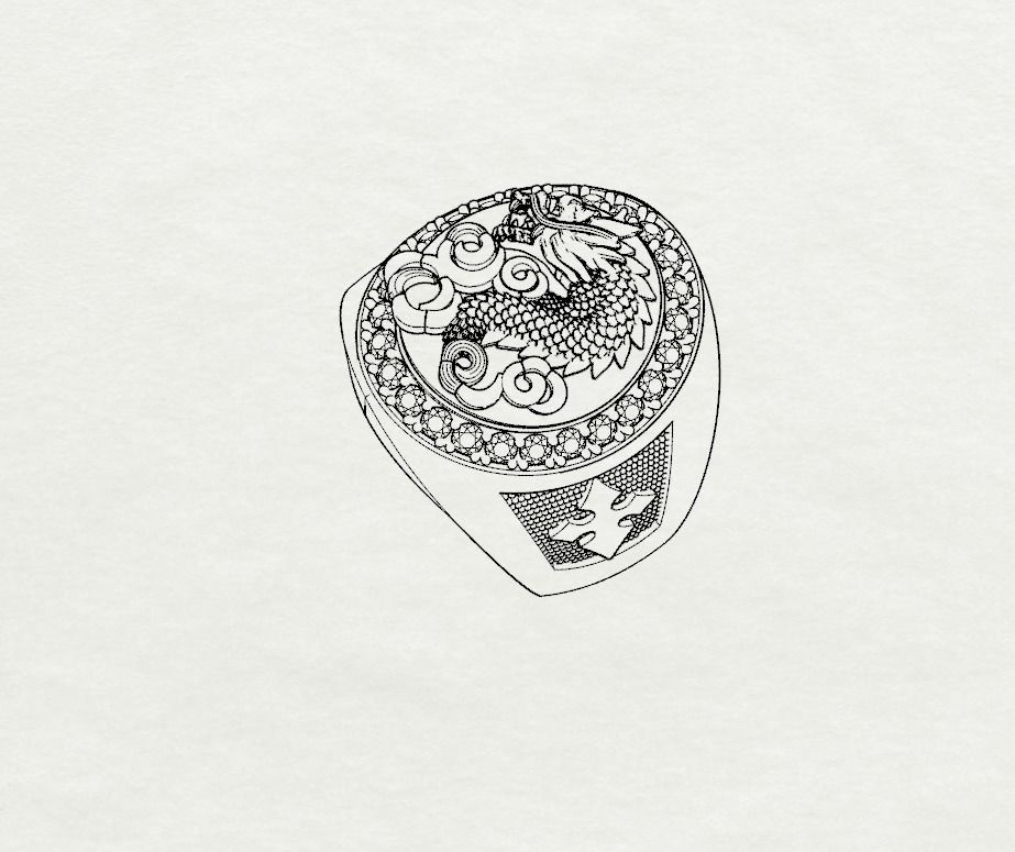 Dragon Ring 2 3D print model_4