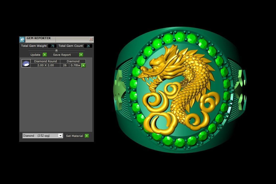 Dragon Ring 2 3D print model_1