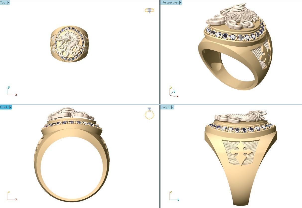 Dragon Ring 2 3D print model_3