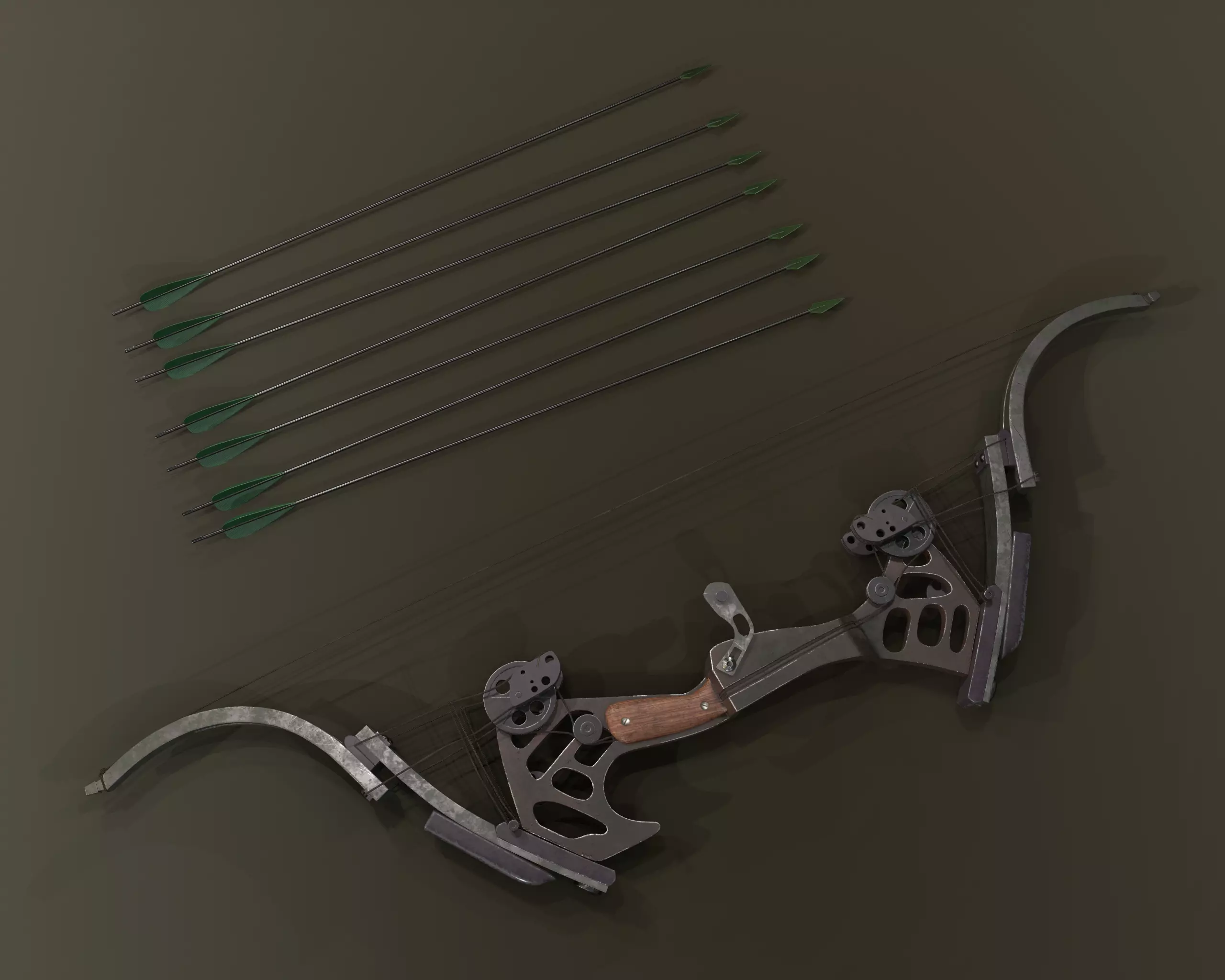 Oneida Kestrel - bow and arrow 3D model_0