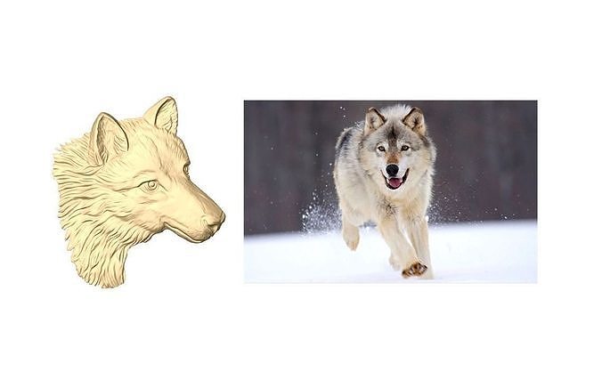 wolf pendant FREE Free 3D print model