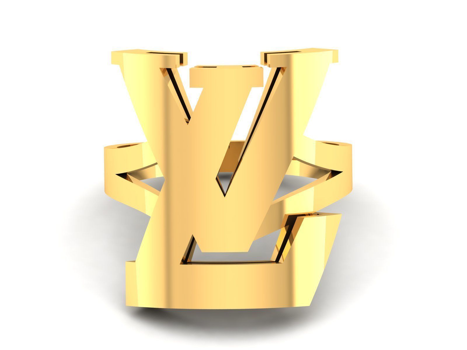 150 Plain Gold Ring Earrings Pendant 3dm stl render 3D print model_21