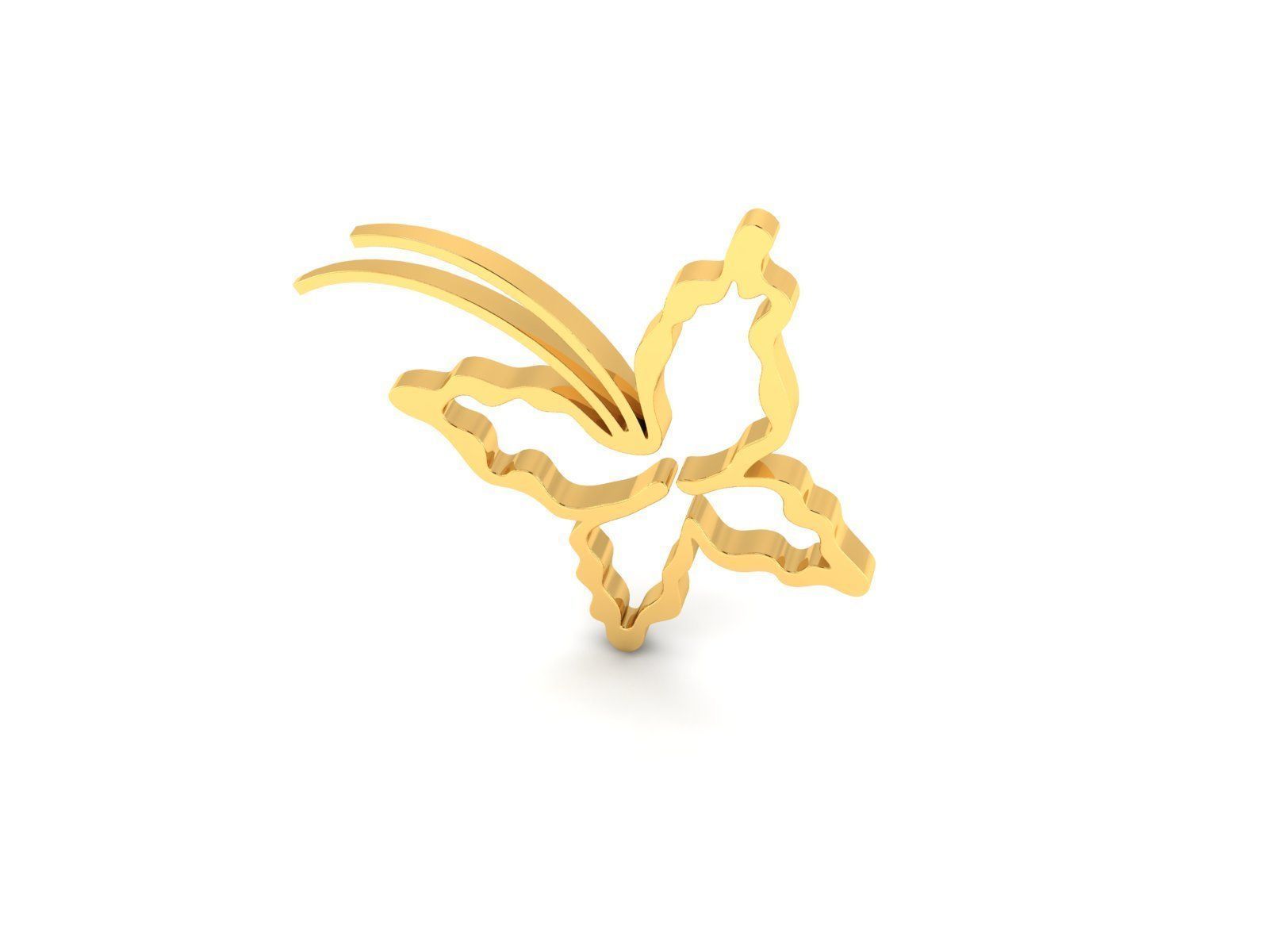 150 Plain Gold Ring Earrings Pendant 3dm stl render 3D print model_114