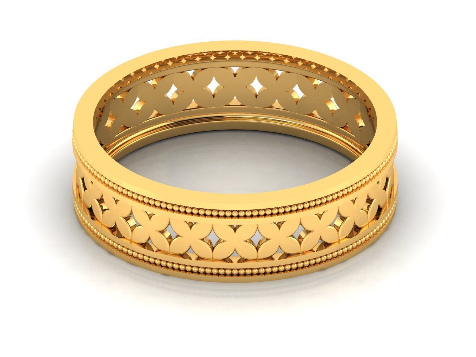 150 Plain Gold Ring Earrings Pendant 3dm stl render 3D print model_28