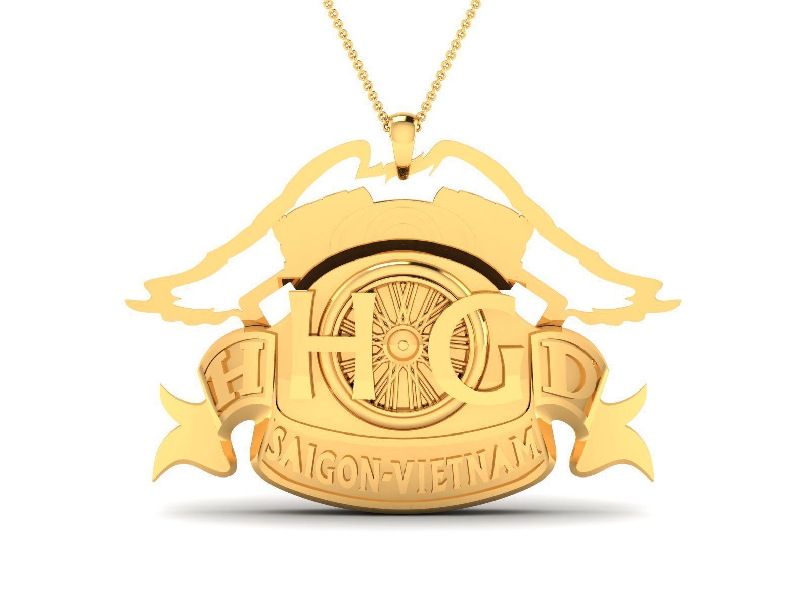 150 Plain Gold Ring Earrings Pendant 3dm stl render 3D print model_98