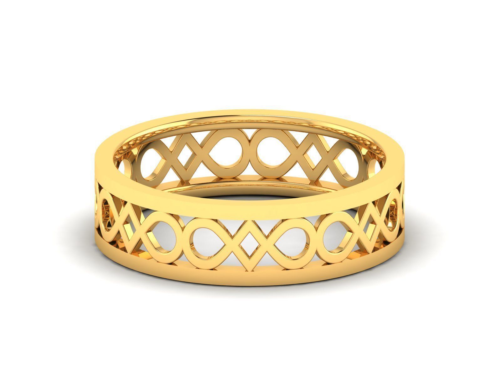 150 Plain Gold Ring Earrings Pendant 3dm stl render 3D print model_45