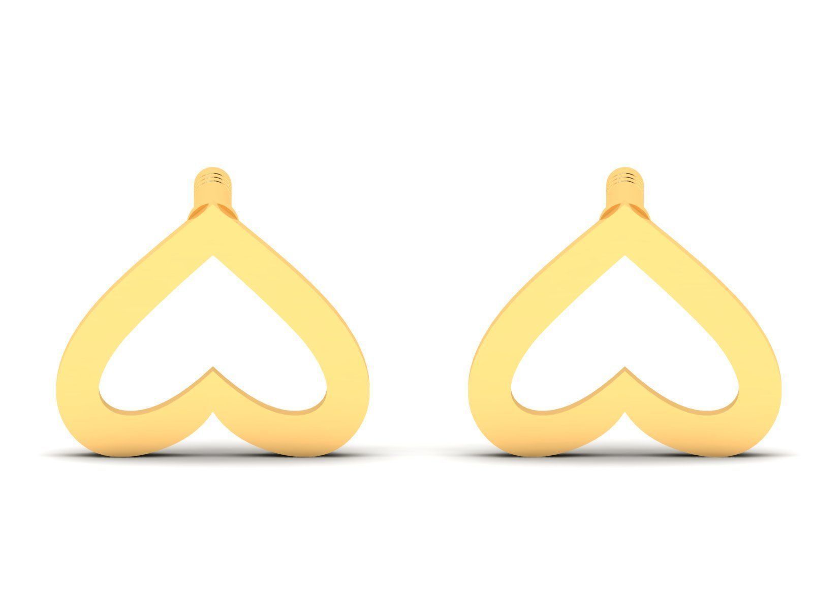 150 Plain Gold Ring Earrings Pendant 3dm stl render 3D print model_63