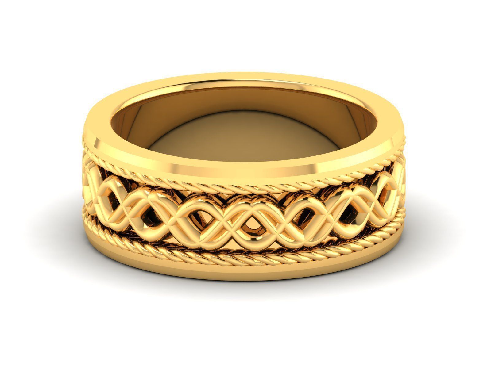 150 Plain Gold Ring Earrings Pendant 3dm stl render 3D print model_46