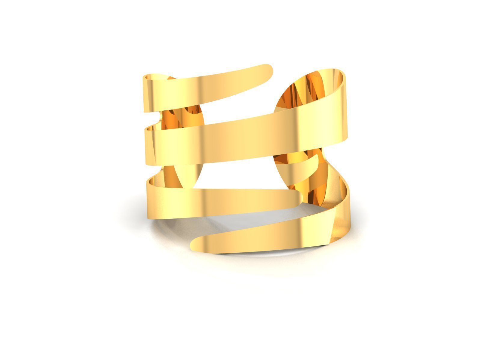 150 Plain Gold Ring Earrings Pendant 3dm stl render 3D print model_88