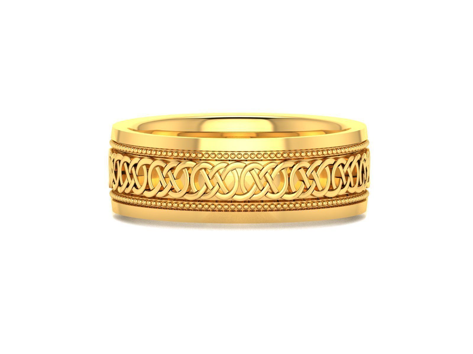 150 Plain Gold Ring Earrings Pendant 3dm stl render 3D print model_51