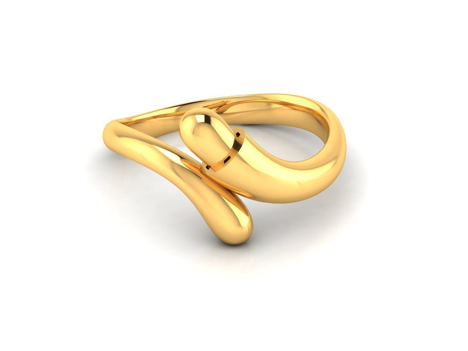 150 Plain Gold Ring Earrings Pendant 3dm stl render 3D print model_25