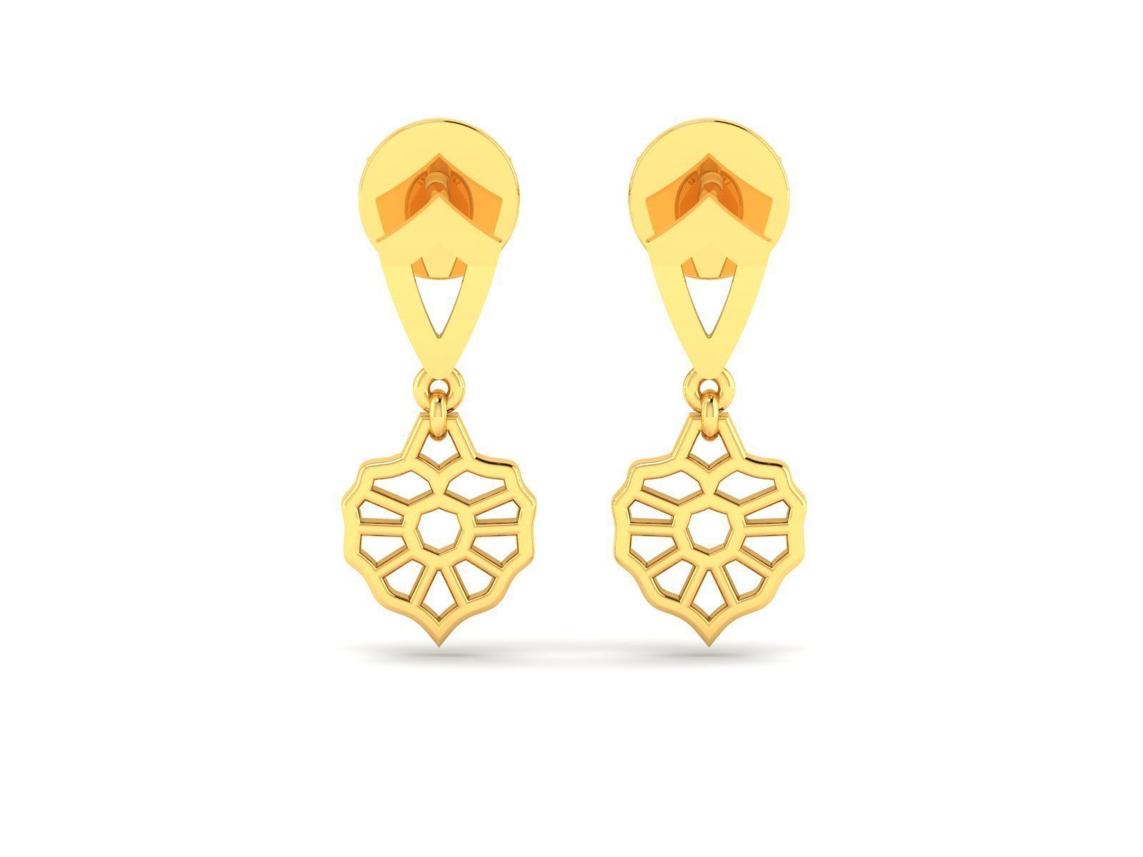 150 Plain Gold Ring Earrings Pendant 3dm stl render 3D print model_105