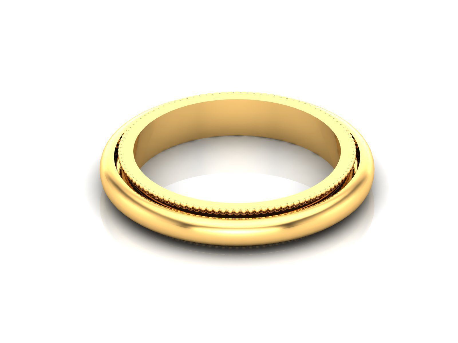 150 Plain Gold Ring Earrings Pendant 3dm stl render 3D print model_94