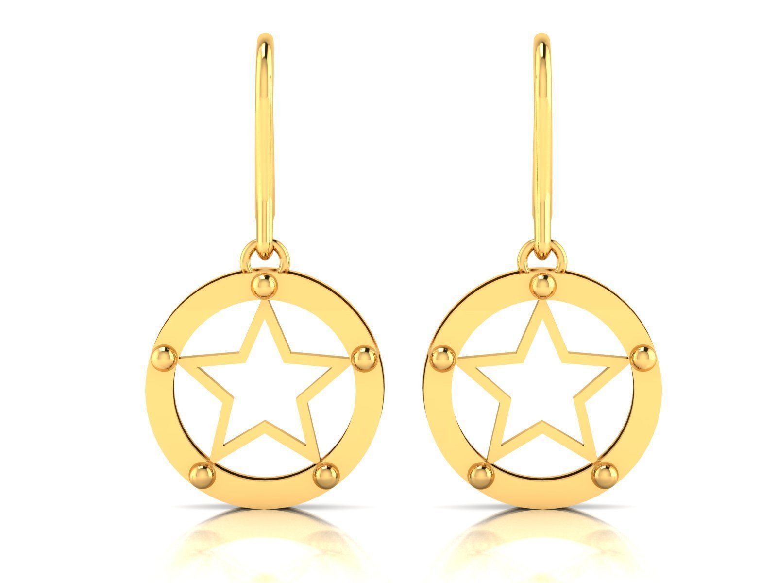 150 Plain Gold Ring Earrings Pendant 3dm stl render 3D print model_99