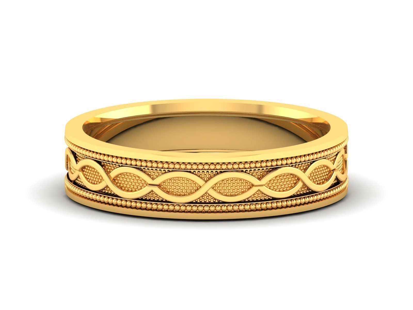 150 Plain Gold Ring Earrings Pendant 3dm stl render 3D print model_43