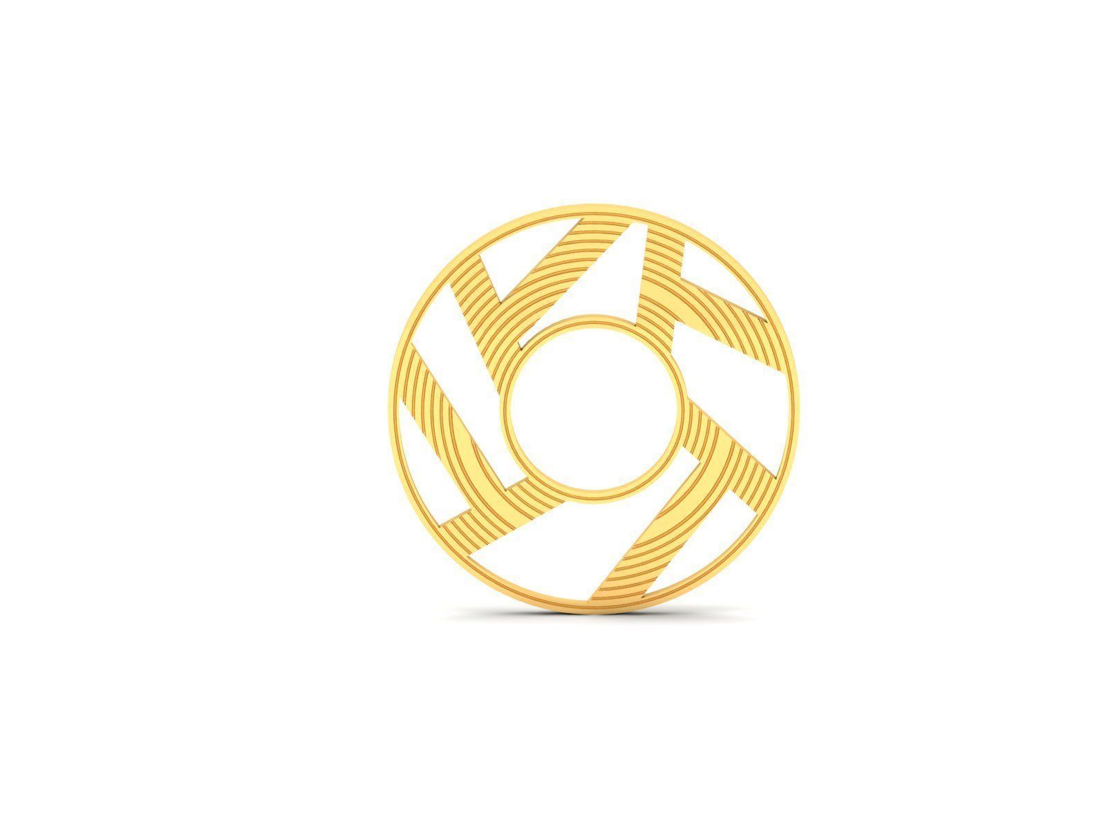 150 Plain Gold Ring Earrings Pendant 3dm stl render 3D print model_77