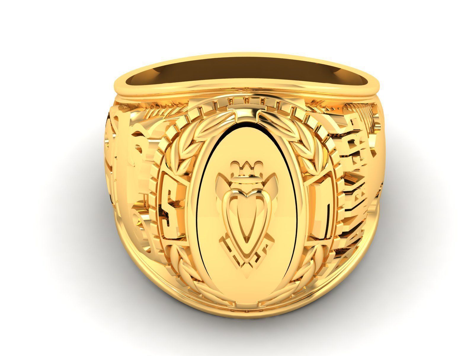 150 Plain Gold Ring Earrings Pendant 3dm stl render 3D print model_24