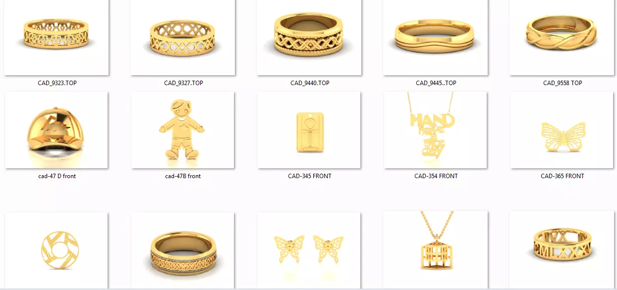 150 Plain Gold Ring Earrings Pendant 3dm stl render 3D print model_0