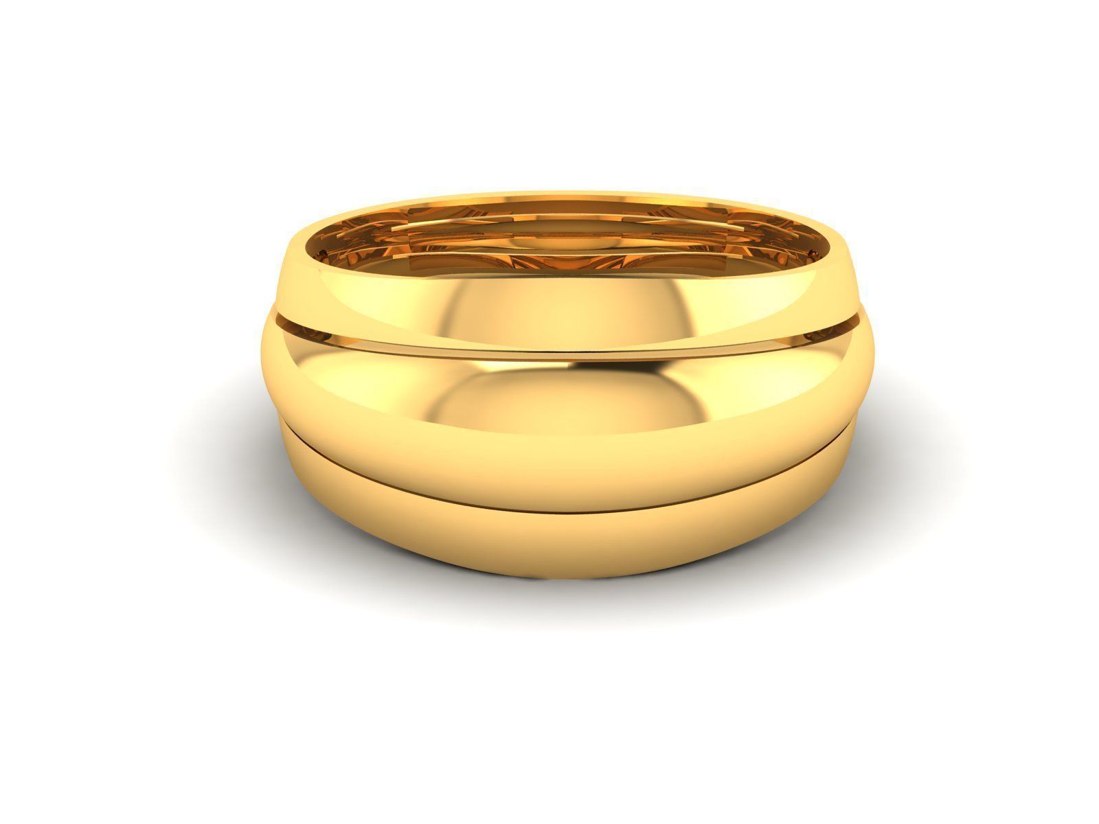 150 Plain Gold Ring Earrings Pendant 3dm stl render 3D print model_19