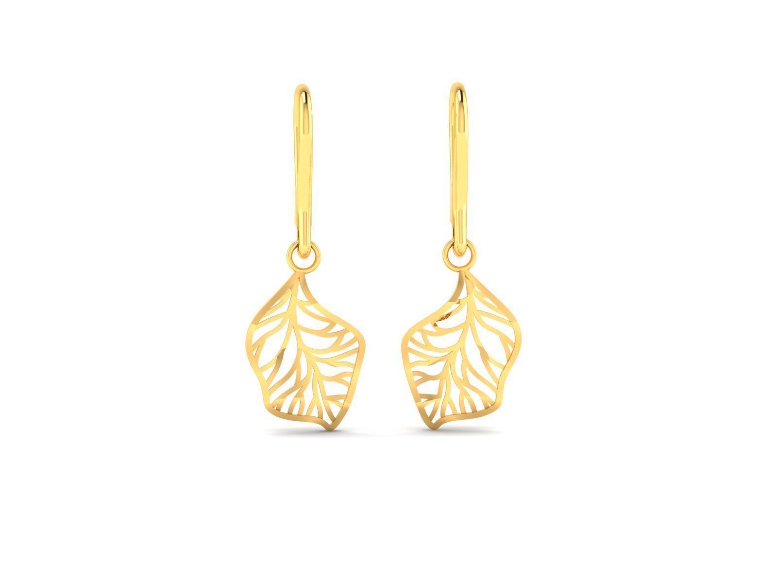 150 Plain Gold Ring Earrings Pendant 3dm stl render 3D print model_90