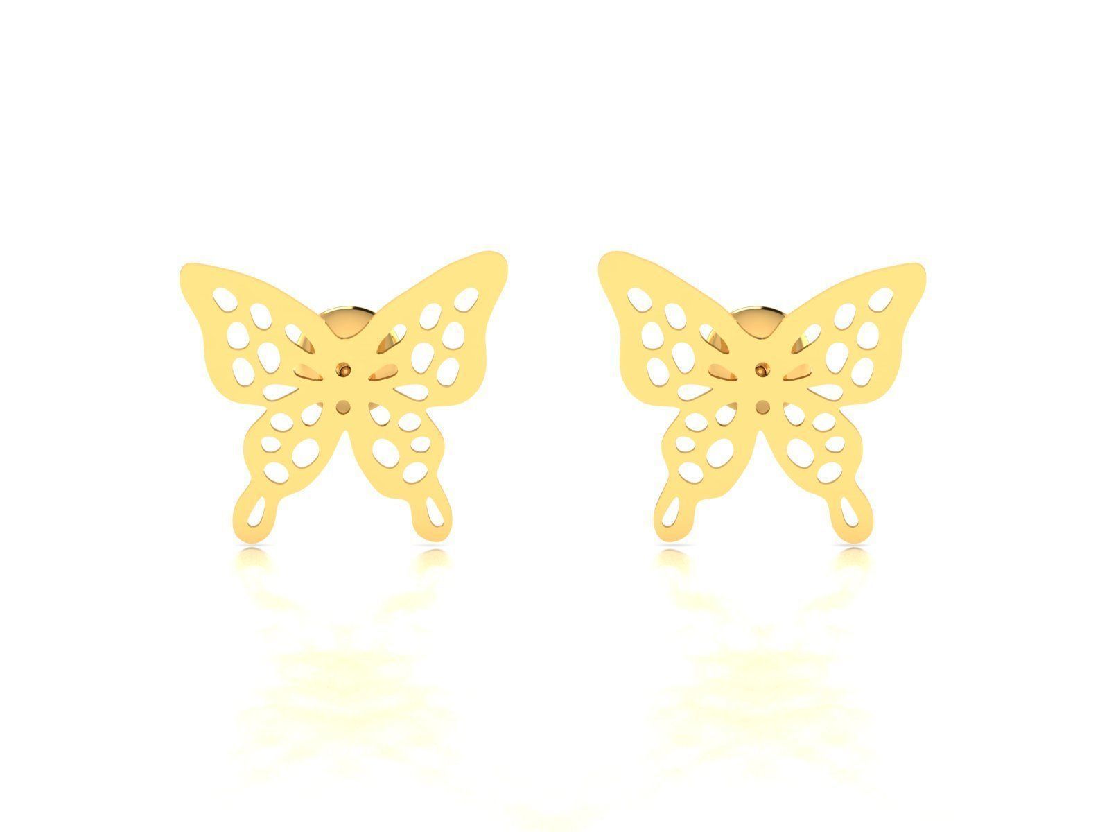 150 Plain Gold Ring Earrings Pendant 3dm stl render 3D print model_79