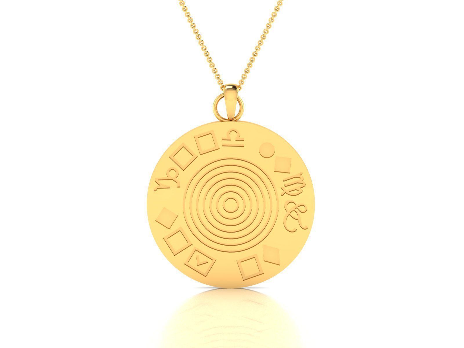 150 Plain Gold Ring Earrings Pendant 3dm stl render 3D print model_111