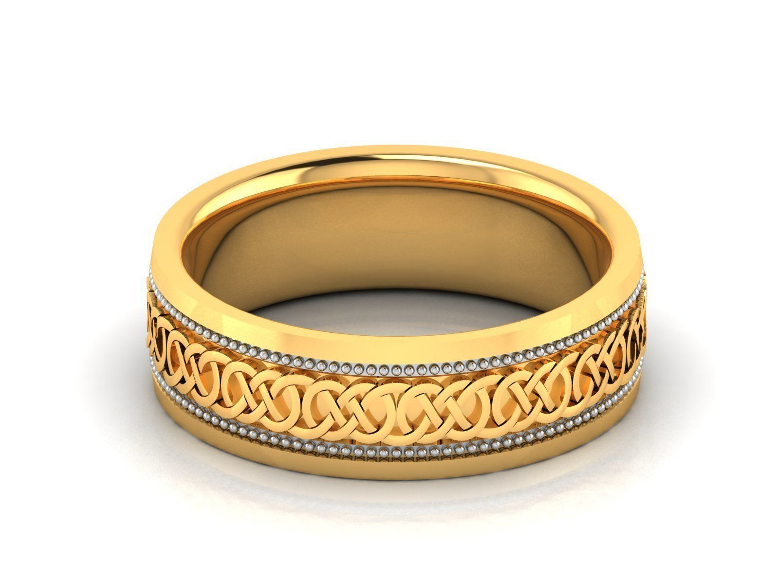 150 Plain Gold Ring Earrings Pendant 3dm stl render 3D print model_78