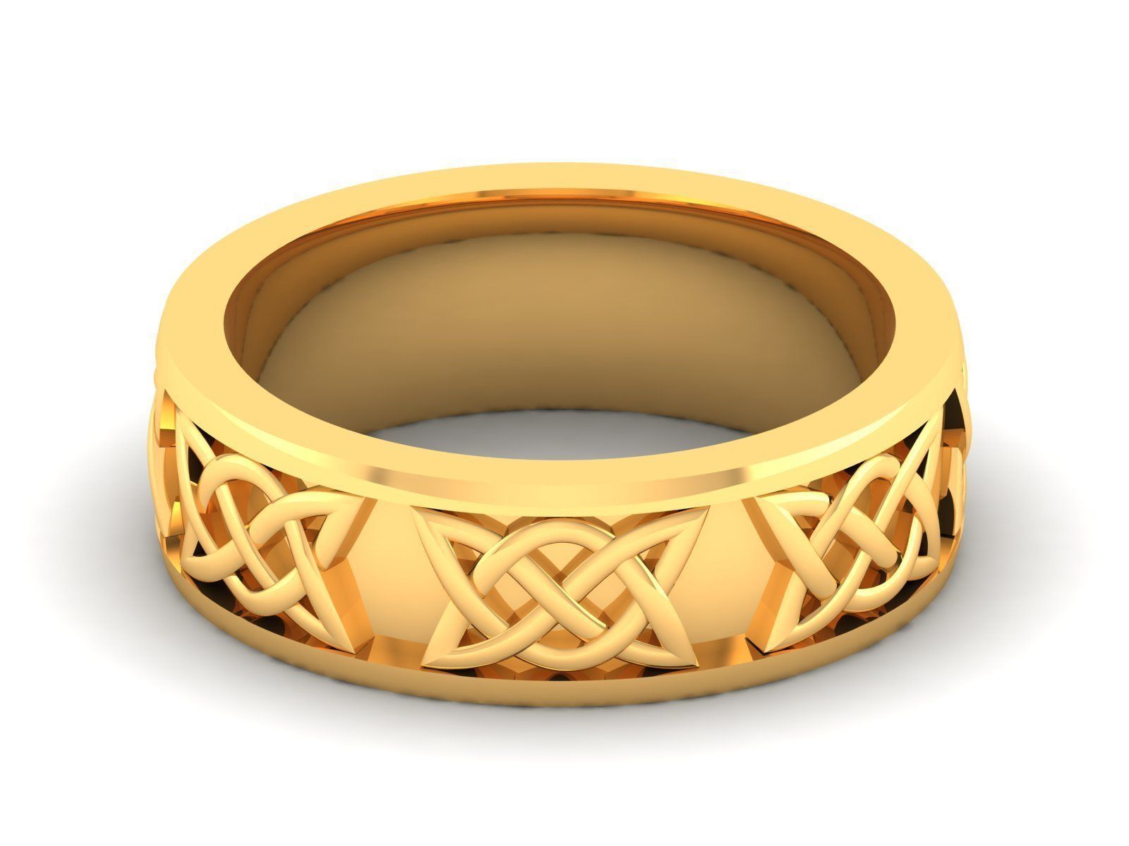 150 Plain Gold Ring Earrings Pendant 3dm stl render 3D print model_23