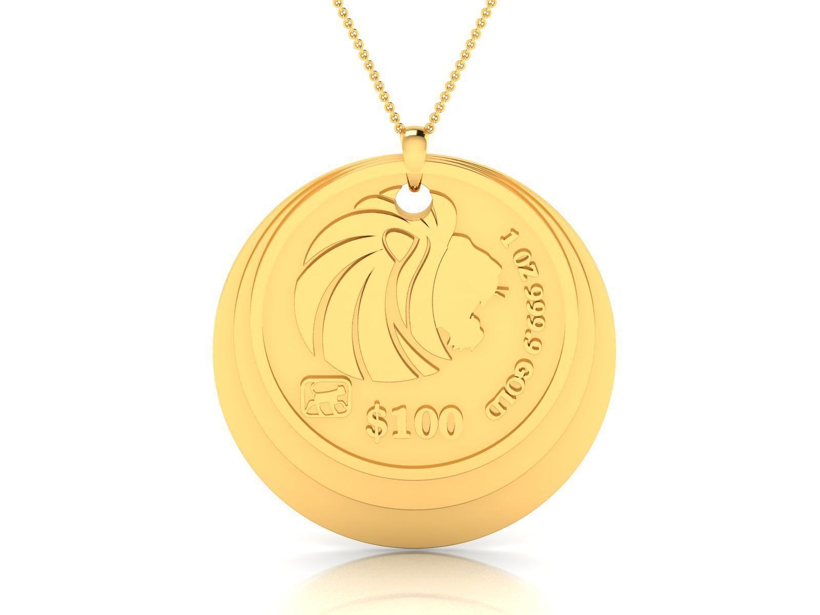 150 Plain Gold Ring Earrings Pendant 3dm stl render 3D print model_76