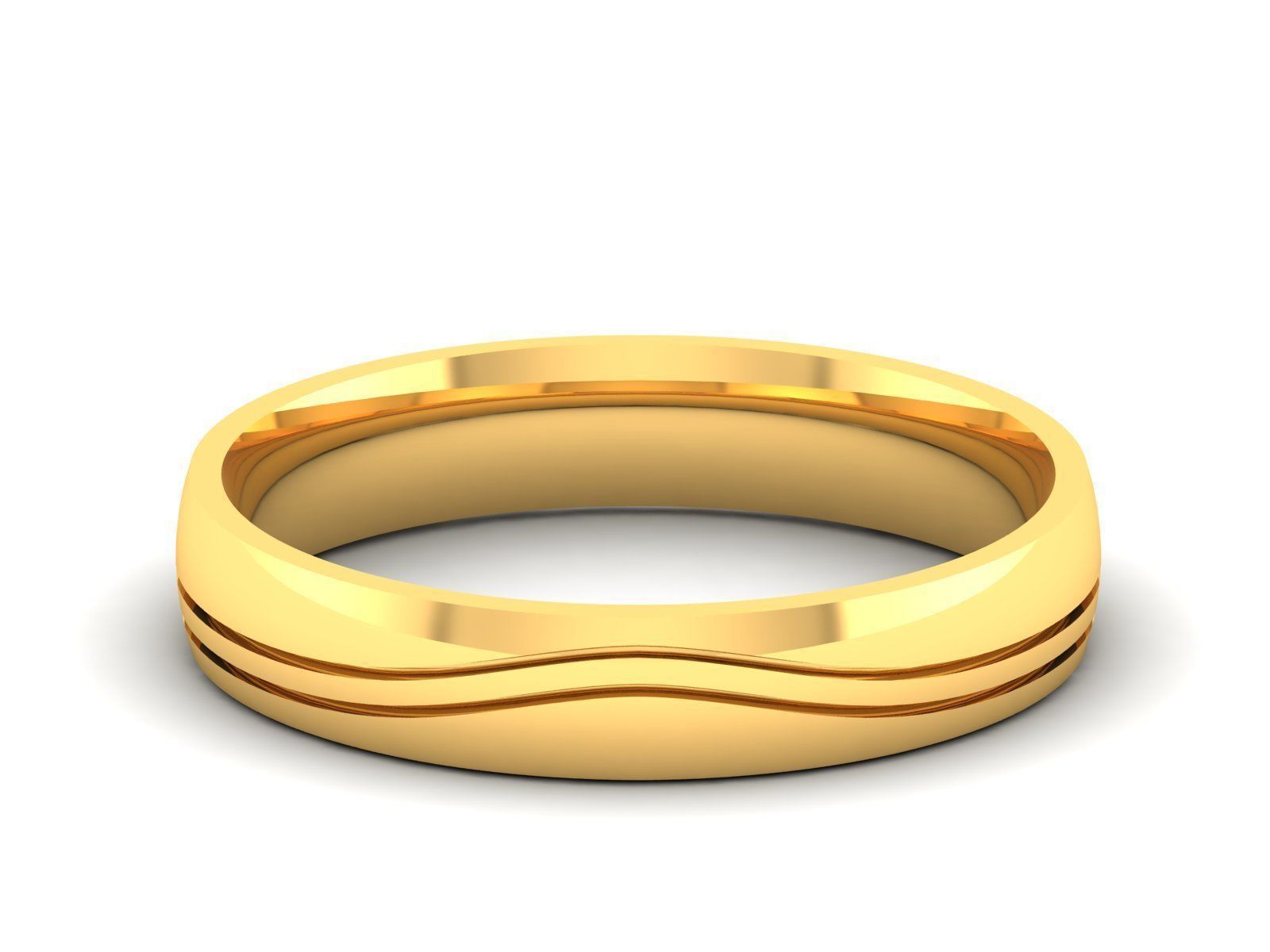 150 Plain Gold Ring Earrings Pendant 3dm stl render 3D print model_41