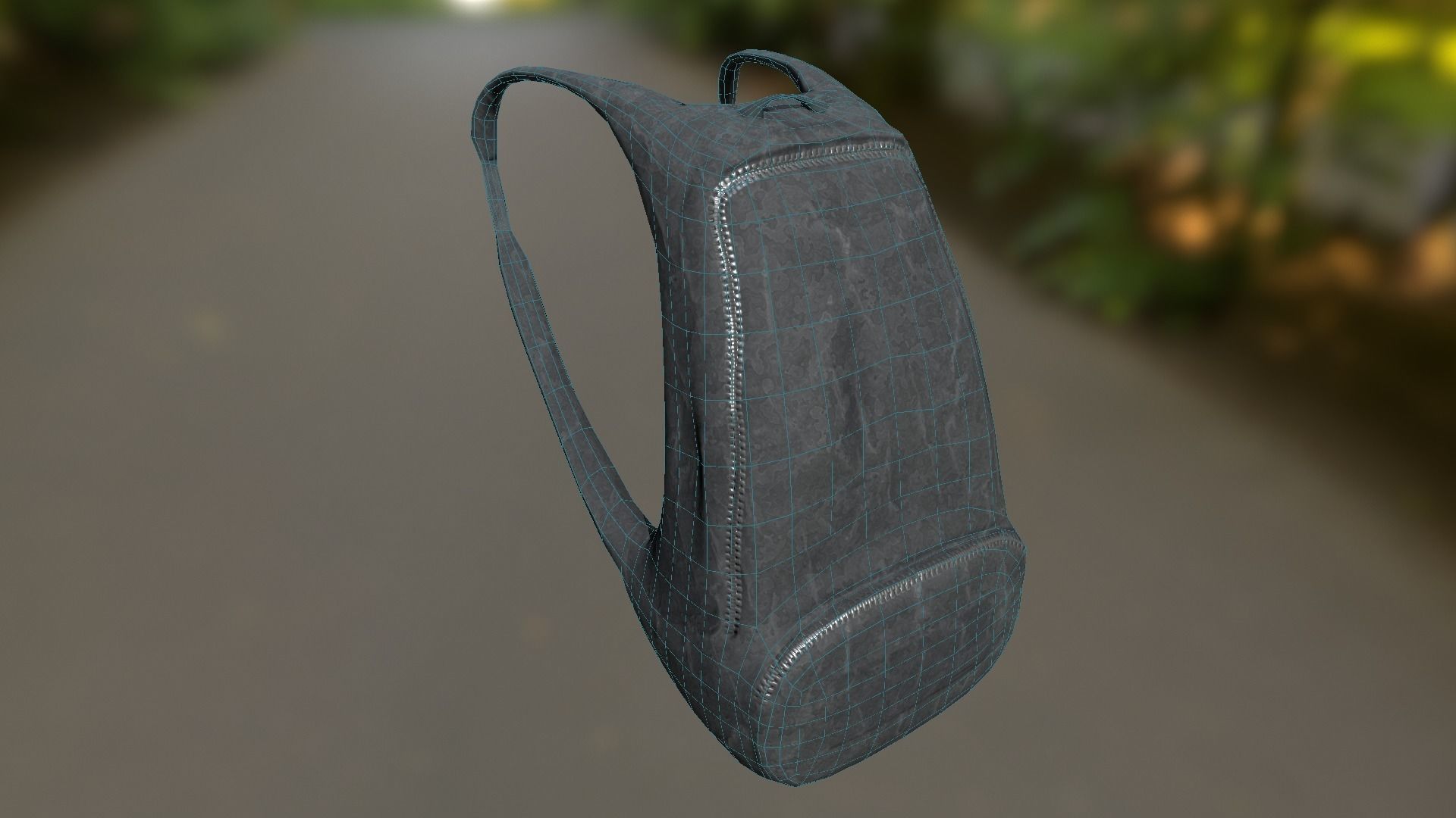 Backpack LOW-POLY PBR Back Pack Low-poly 3D model_16