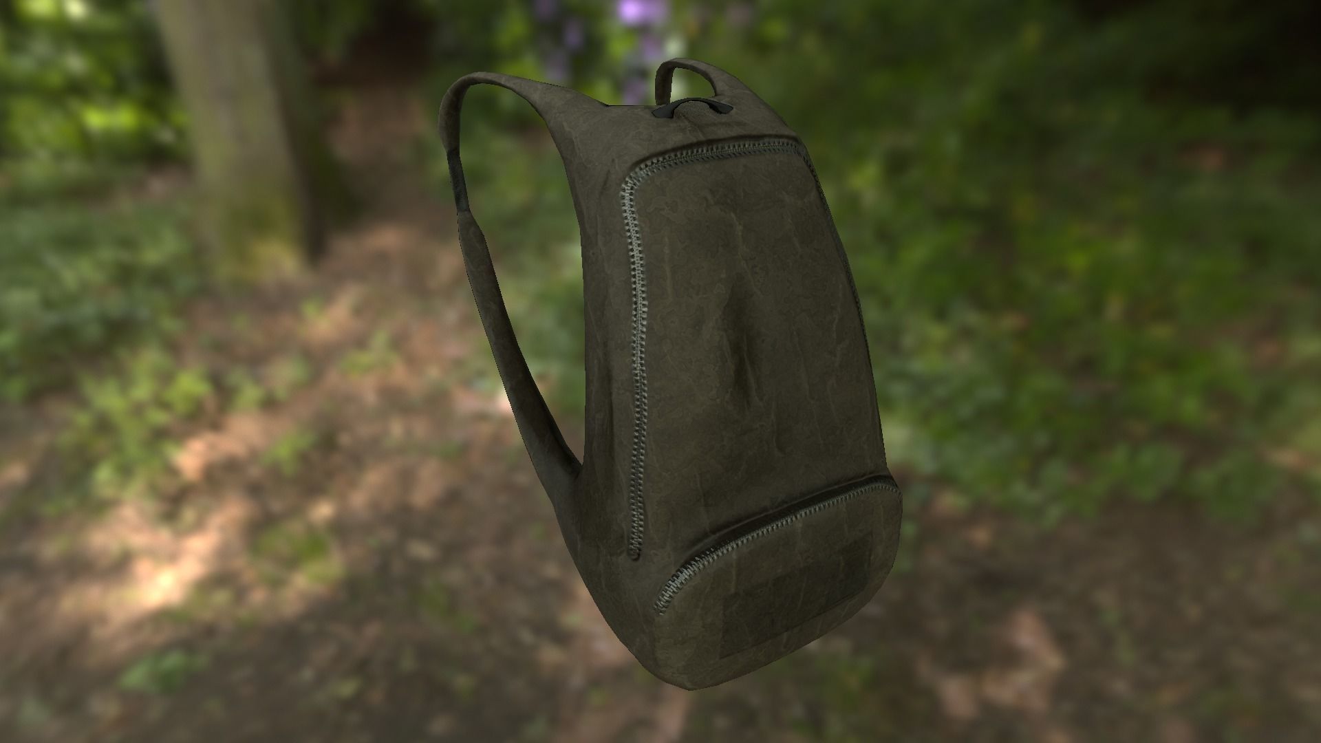 Backpack LOW-POLY PBR Back Pack Low-poly 3D model_8