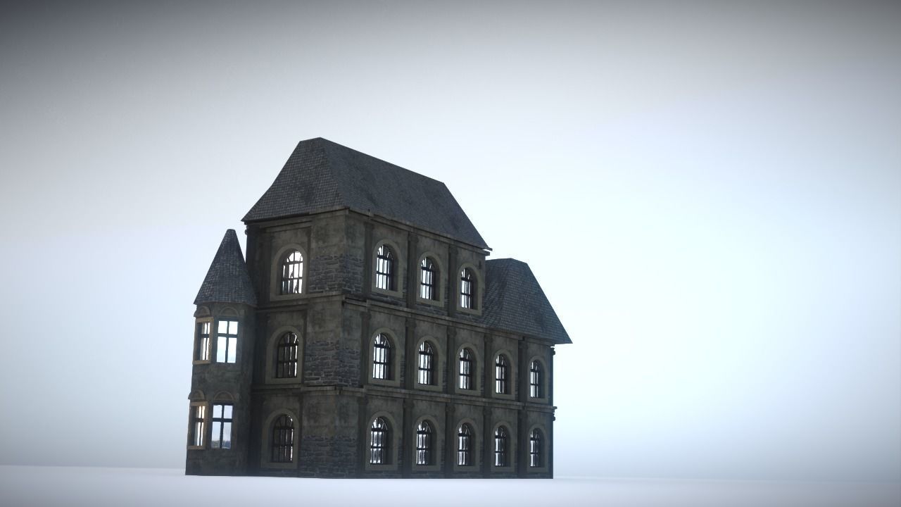 Old house Low-poly 3D model_10