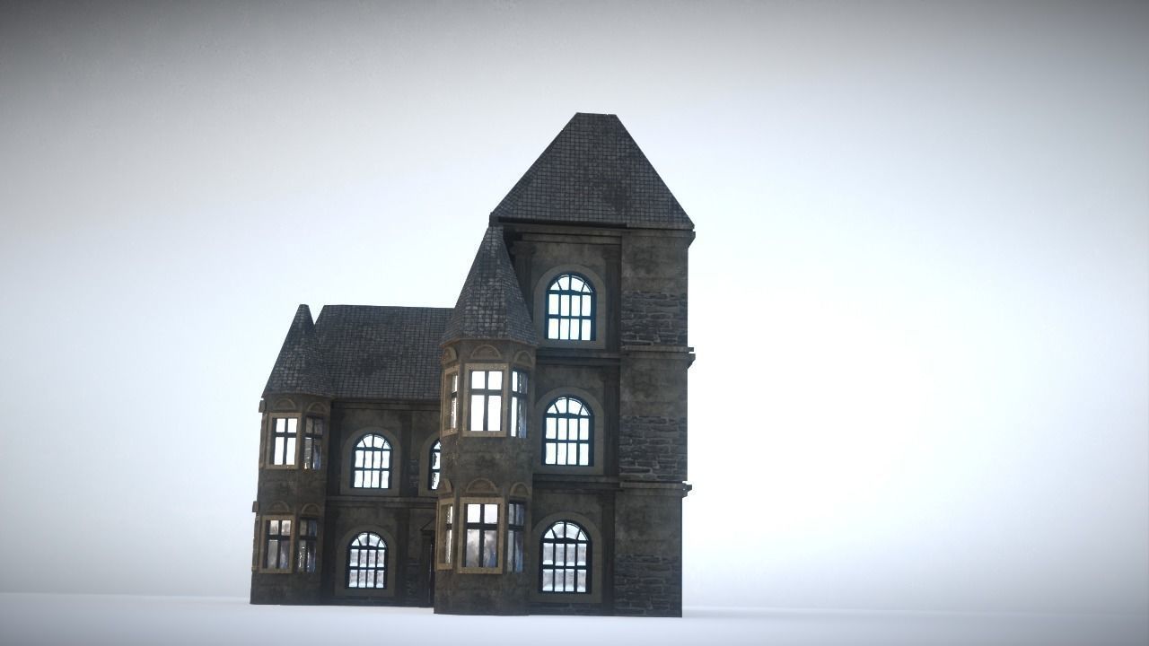 Old house Low-poly 3D model_8