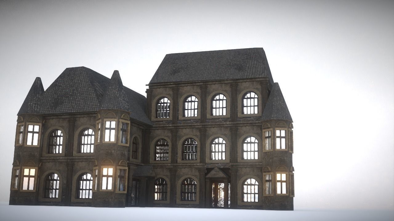 Old house Low-poly 3D model_3