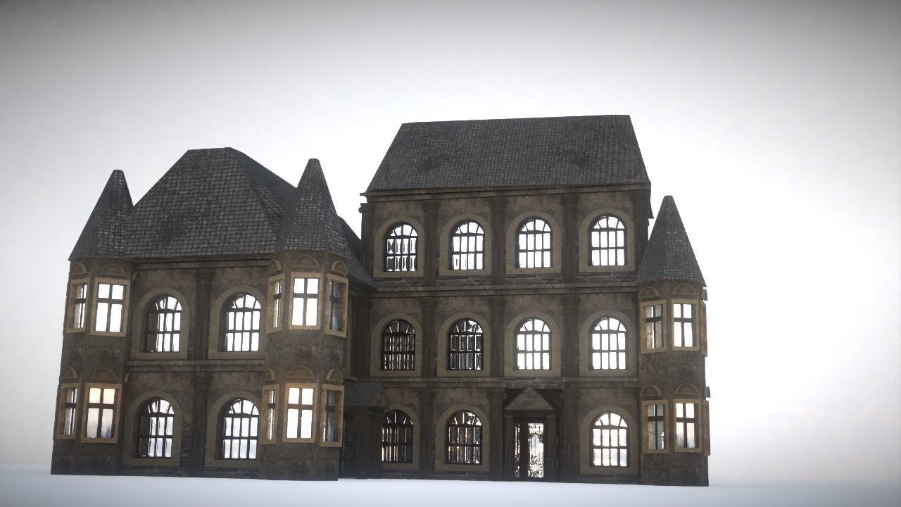 Old house Low-poly 3D model_2