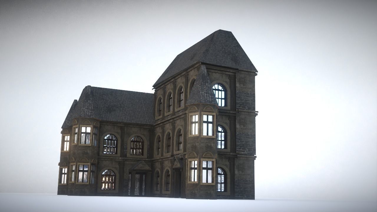 Old house Low-poly 3D model_6