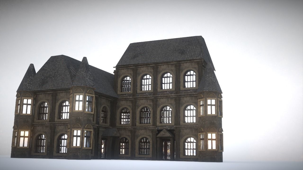 Old house Low-poly 3D model_4