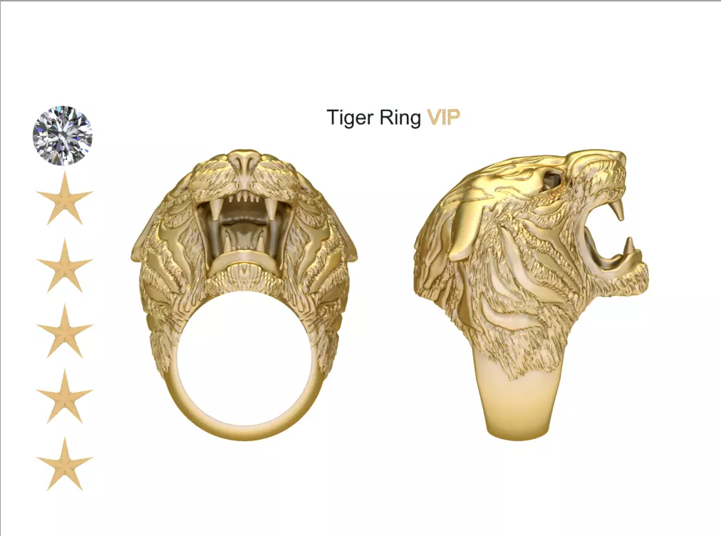 tiger ring 3D print model