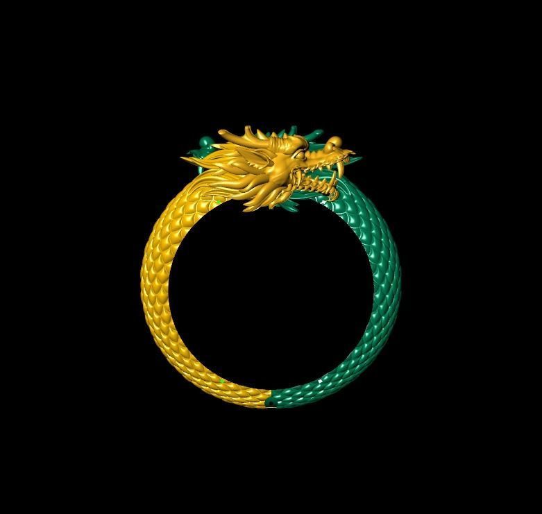 bracelet dragon 3D print model_3